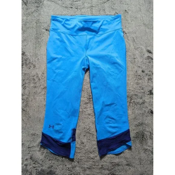 Under Armour Yoga Capris Women's Size Medium Blue - Picture 1 of 11